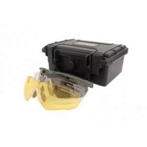 Очки защитные стрелковые PMX Solid GG-9000STRX KIT ANTI-FOG Прозрачные 96% Жёлтые 89% Серые 23%